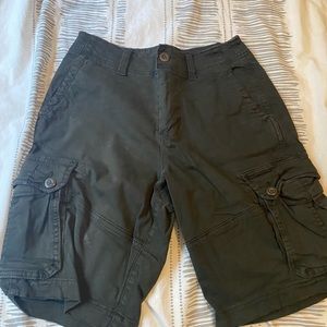 black cargo shorts
